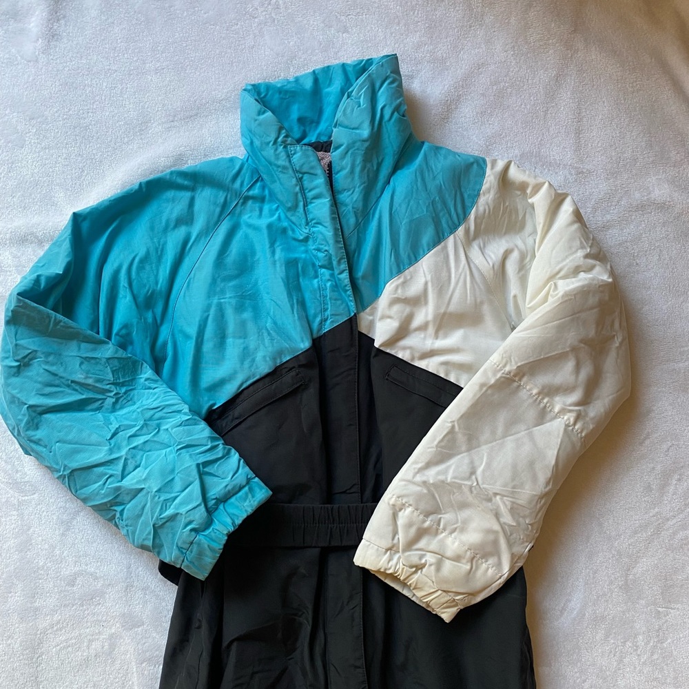 Vintage colorblock ski suit / snow suit